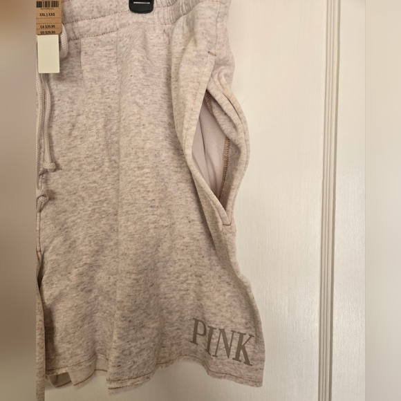 Pink Relaxed Sweat Shorts size XXL Beige - Picture 2 of 3